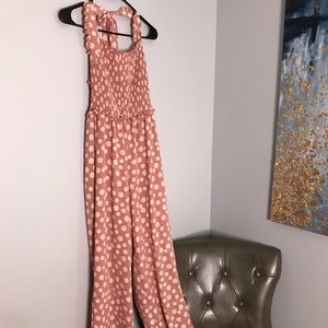 Candie’s Pink Polka Dot Jumpsuit